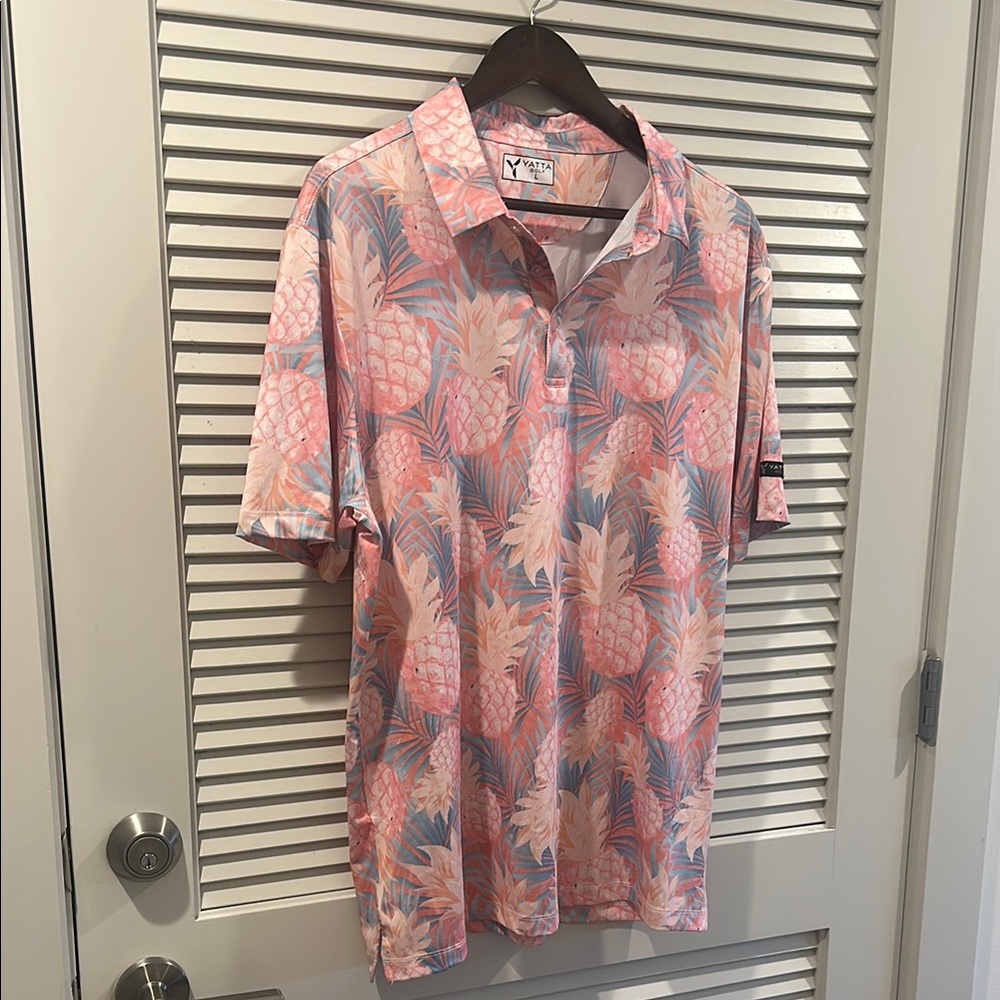 Pink and Blue Golf Shirt